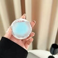 Detail of blue gradient apple-shaped magnetic phone holder with Gift For You text - Blue