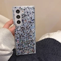 Sparkly glitter clear case for Samsung Galaxy Z Flip 6 featuring colorful sequins - Black / Z Flip 3