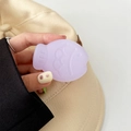 Detail of purple translucent resin fish-shaped phone grip with matte relief texture - Matte Light Jelly Purple