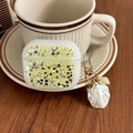 Glittering clear case for AirPods Pro with golden sequins and a pearl shell charm detail - Yellow / AirPods 1/2 Gen