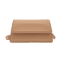 Minimalistische khakifarbene Umhängetasche aus PU-Leder mit verstellbarem Gurt für Damen - Khaki