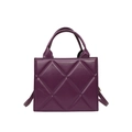 Borsa tote trapuntata viola con manici e tracolla regolabile in ecopelle di qualità - Viola