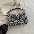 Silver sequin handbag with metal chain strap and top handle for elegant evening wear - Silver