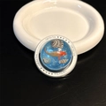 Detailed close-up of a creative round phone grip featuring a red goldfish and seashell - Magnetic Style - Goldfish (900007)