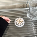 Supporto rotante 3D a fiore bianco per telefono con cristallo e testo Gift For You - Stile Margherita Magnetica