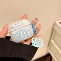 Glitzer Taiyaki Fischschwanz Hülle für AirPods Pro mit Sternanhänger und Perlendeko - Taiyaki-Fisch-Stil mit passendem Anhänger / AirPods 1/2. Generation