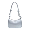 Trendy zilveren halve maan tas met geknoopte schouderband voor de zomer - Zonder Hanger / Zilver