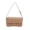 Borsa sottobraccio beige da donna con fibbia dorata e tracolla regolabile - Cachi