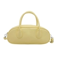 Piccola borsa a bauletto giallo chiaro con doppi manici e tracolla regolabile - Giallo