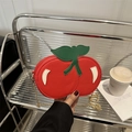 Bolso bandolera creativo con forma de cereza en cuero PU rojo y cadena dorada - Rojo