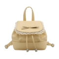 Beigefarbener Ballett-Rucksack mit Spitze und Schleife für einen minimalistischen Stil - Gelb