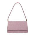 Funkelnde rosa-violette Umschlag-Clutch mit Glitzertextur und schickem Kettenriemen - Rosa