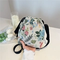 Ethno-Beuteltasche mit Blumenstickerei und Kordelzug-Verschluss für Damen-Mode - Stil 1 (Helles Blumenmuster)