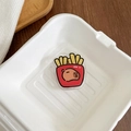 Detail of red French fries box capybara phone grip holder made of clear acrylic - Fries Box Capybara Style (18号)