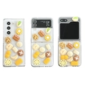 Transparant hoesje met 3D-voedselmotieven voor Samsung Galaxy S en Z Flip met hars decor - Gematteerde harde schaal-Druppellijm-Noot Maïs Dumpling / Samsung ZFlip3