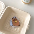 Detail of cartoon capybara phone grip with star and sleep cap in a mini takeout box - Magnetic Versatile Capybara No.5 (Nightcap with Star)