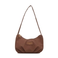 Elegante braune gefaltete Unterarmtasche mit einem minimalistischen Design für Damen - Braun