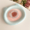 Frosted Taiyaki fish phone socket mount with gift for you card and cute ceramic tray - Brown Fish