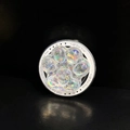 Dettaglio macro del supporto per telefono a zampa di gatto con paillettes e resina cangiante - Magnetico - Zampa di Gatto con Brillantini Colorati N. 14