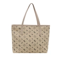 Grand sac fourre-tout beige avec imprimés d'ours et doubles anses pour femmes - Kaki