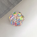 3D colorful sequin cat paw retractable phone socket with sparkling glitter details - Colorful Sequins No. 5
