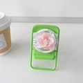 Gros plan du support de téléphone fleur 3D avec perle et texte Gift For You - Rose Blanc (Fleur de Coquillage Magnétique)