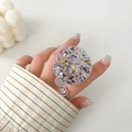 Primer plano de soporte circular para móvil con lentejuelas de colores y brillo táctil - Estilo de Diamante de Imitación de Colores (2)