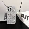 Dettaglio della cover glitterata argento con orsetti 3D per iPhone 17 Pro Max - Glitter Argento - Stile 5 Orsi / iPhone 7/8/SE 2020