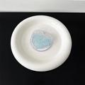 Macro detail of heart-shaped glitter phone grip with Gift For You text on white base - Gradient Blue (Heart Style)