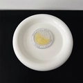 Detail of round glitter heart phone socket on a Gift For You card in a white ceramic dish - Gradient Yellow (Round Style)