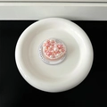 Supporto per telefono a cuore con perle rosa e bianche su un biglietto regalo elegante - Supporto Magnetico-Glitter Perline a Cuore