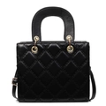 Classic black quilted handbag with gold hardware and elegant crossbody chain strap - Black