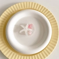 Vue détaillée du support de téléphone avec étoile de mer pailletée et coquillages - Support Pailleté - Coquillage Rose Étoile de Mer Blanche