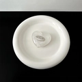 Soporte de móvil corazón hecho a mano con textura de perla blanca y placa metal - Soporte Transparente-Blanco Brillante (Etiqueta de Plata Corazón Inglés)