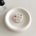 Detailed macro of heart-shaped Griptok with colorful rhinestones and For You lettering - Magnetic Heart Love Colorful Gem (White) / White