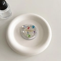 Detail of heart-shaped phone grip with colorful gemstones and Diamonds lettering - Magnetic Heart Colorful Gem Diamond (Laser Green) / Laser Green