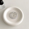 Close-up of heart-shaped acrylic phone grip with sparkling crystals and Gift For You text - Magnetic Heart Monkey Gem (White) / White