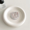 Macro view of crystal heart and butterfly rhinestones on a clear phone grip stand - Magnetic Heart Monkey Gem (Pink)