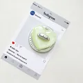 Support de téléphone en forme de cœur vert clair avec paillettes et plaque handmade - Style Magnétique-Vert Clair Scintillant (Tag Argent Coeur Anglais)