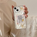 Transparente iPhone-Hülle mit Blattgold, 3D-Schmetterling und goldenem Geldkröten-Charm - iPhone 7/8/SE 2020 / Gerillter Tropfkleber Goldfolie Schmetterling Goldene Schildkröte