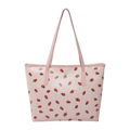 Borsa tote rosa con stampa di fragole rosse e grande capacità per l'uso quotidiano - Stile Fragola