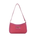 Sac baguette rose matelassé avec nœud doré pour la mode minimaliste du printemps 2025 - Rose