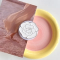 Detail of magnetic white camellia phone socket on decorative ceramic plate - Magnetic Flat Camellia - White
