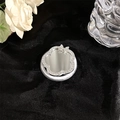 Détail du miroir magnétique pour téléphone en forme de trèfle avec cristaux brillants - Fleur (Argent)