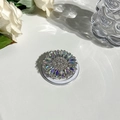 Detail of sunflower shaped rhinestone Magsafe grip with colorful crystals and metal base - Gemstone Style 3 Full Rhinestone - Colorful