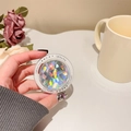 Detail der holografischen Handyhalterung mit Lasereffekt und Gift For You Aufdruck - Holografischer Runder Stil (Gift For You)