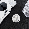 Detailed view of a 3D heart pearl phone grip holder with silver metallic textures - Pearl Silver Spot Style
