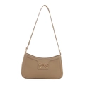 Sac baguette chic en similicuir kaki avec fermoir élégant en forme de nœud doré - Kaki