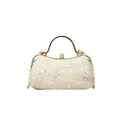 Champagner-goldene Abendtasche mit Pailletten und elegantem Verschluss mit Diamant-Besatz - Rosa