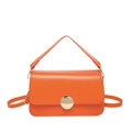 Bolso baguette naranja brillante con hebilla dorada redonda y correa ajustable - Naranja